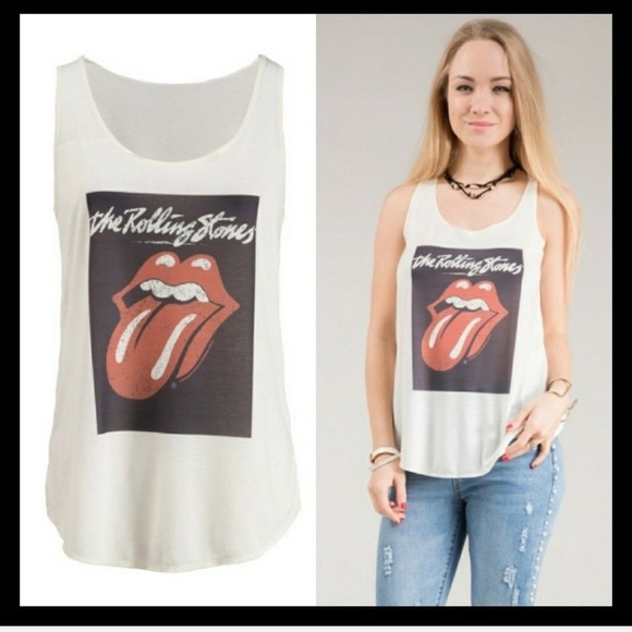 fashionomics Tops - Rolling Stones Graphic Tank